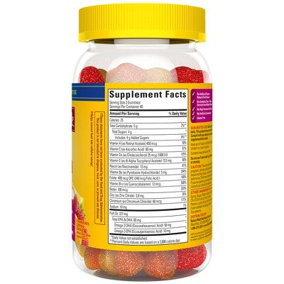 Nature Made Women Multivitamin Gummies Plus Omega 3, USP Verified - Strawberry, Lemon, & Orange - 80ct
