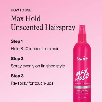 Suave Max Hold Unscented Non Aerosol Hairspray - 11 fl oz