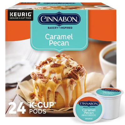 Cinnabon Caramel Pecan Medium Roast Coffee Keurig - K-Cup Pods 24ct: Arabica Beans