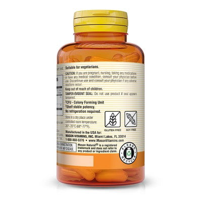 Mason Natural Probiotic with Prebiotic for Digestive Health Capsules - 40ct