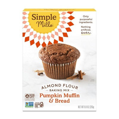 Simple Mills Gluten Free Fall Harvest Pumpkin Muffin & Bread Almond Flour Baking Mix - 9oz