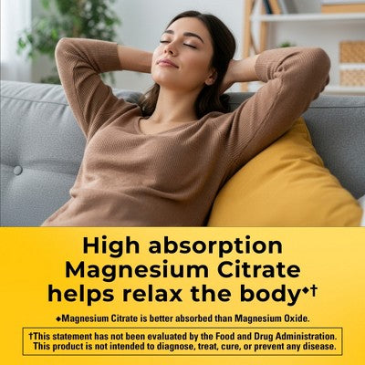 Nature Made High Absorption Magnesium Citrate 200 mg per serving, Magnesium Supplement, Gummies - 60ct