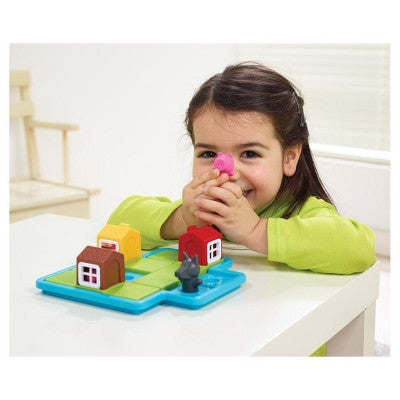 SmartGames Three Little Piggies Deluxe Preschool Game: Educational Toddler Board, Memory & Creative Skills