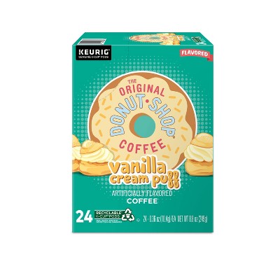 The Original Donut Shop Vanilla Cream Puff Medium Roast Keurig K-Cup Coffee Pods - 24ct