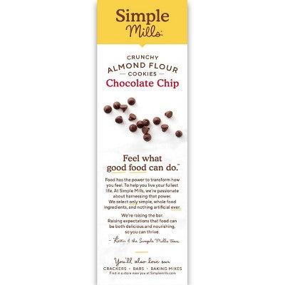 Simple Mills Crunchy Chocolate Chip Cookies - 5.5oz