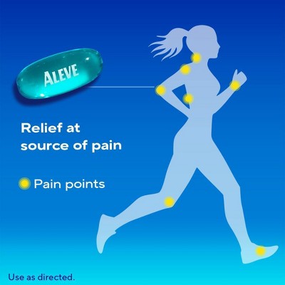 Aleve NSAID Pain Reliever & Fever Reducer Liquid Gels, Naproxen Sodium, Pain Relief - 50ct