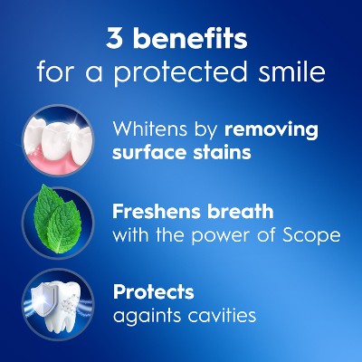 Crest Complete Plus Scope 3-In-1 Fluoride Whitening Liquid Gel Toothpaste - 4.6 oz