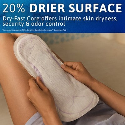 TENA Sensitive Care Incontinence Pads for Women - Ultimate Absorbency - Extra Coverage