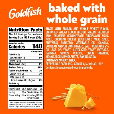 Pepperidge Farm Goldfish Cheddar Crackers Baked with Whole Grain- 6.6oz
