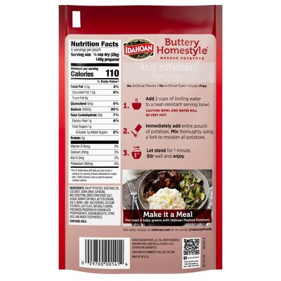 Idahoan Gluten Free Buttery Homestyle Mashed Potatoes - 4oz