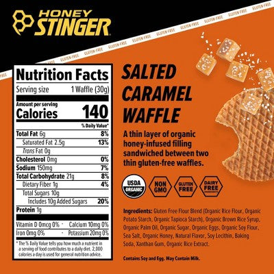 Honey Stinger Organic Gluten Free Salted Caramel Waffle - 1pk