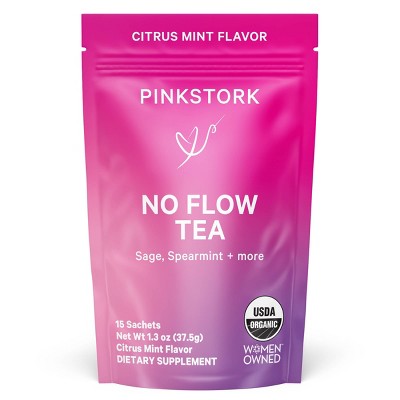 Pink Stork No Flow Herbal Supplement Tea - 15ct/1.3oz