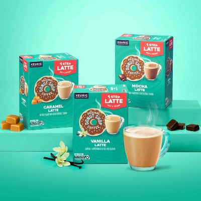 The Original Donut Shop One Step Latte Vanilla Dark Roast- Keurig K-Cup Coffee Pods - 20ct