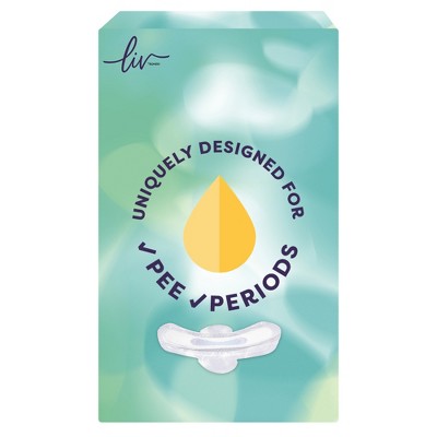 Liv by Kotex Period & Pee Regular Absorbency Ultra Thin Pads - 28ct