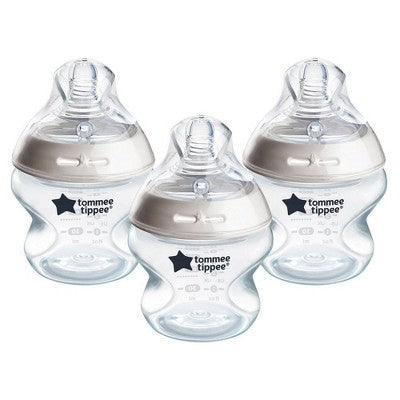 Tommee Tippee Natural Start Slow-Flow Breast-Like Nipple Anti-Colic Baby Bottle - 5oz/3pk