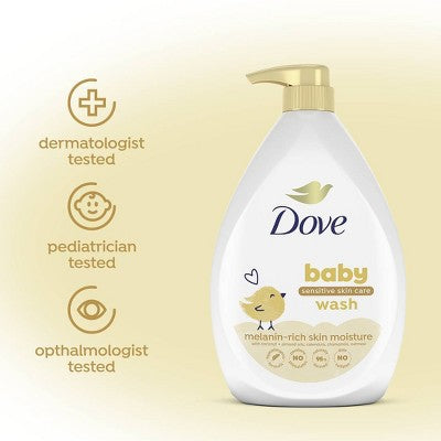 Baby Dove Rich Moisture Sensitive Skin Hypoallergenic Baby Wash - 34oz