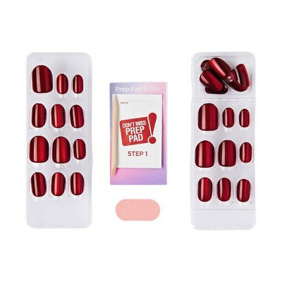 colorFX by Impress Press-On Fake Nails Short Oval - Hidden Gem - 33ct
