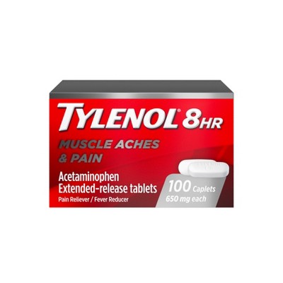 Tylenol 8 Hour Muscle Aches & Pain Tablets - Acetaminophen - 100ct