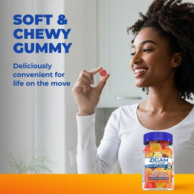 Zicam Cold Remedy Medicated Drops - Fruit - 25ct: Zincum Aceticum 2x, Homeopathic Cold Cough Flu Treatment, Gummy