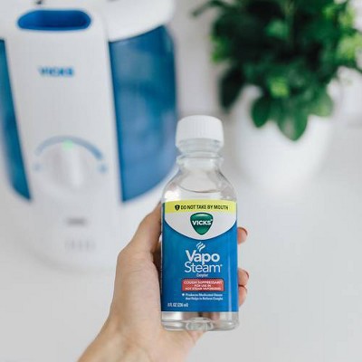 Vicks VapoSteam Liquid for Humidifiers & Vaporizers, Cough Suppressant with Camphor - 8 fl oz