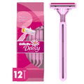 Gillette Daisy 2-Blade Women's Disposable Razors - 12ct: Manual, All Hair Types, Whole Body Use