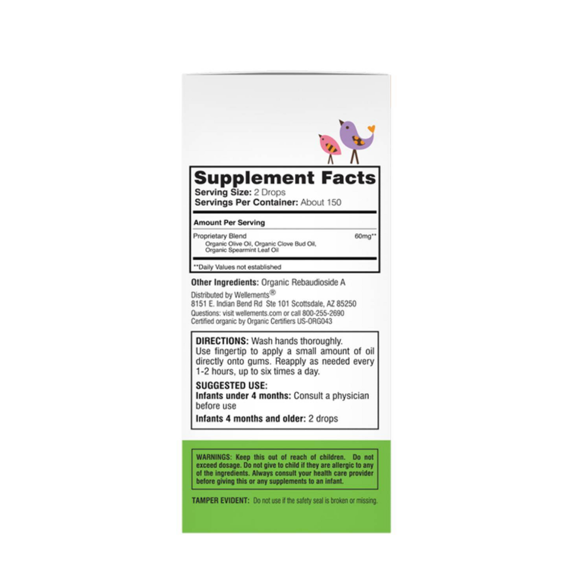 Wellements Organic Baby Tooth Oil Zahnungsöl für Babys 0.5 fl oz