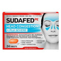 Sudafed PE Head Congestion + Flu Severe Tablets - 24ct: Acetaminophen 325mg Unflavored Cold Relief Caplets