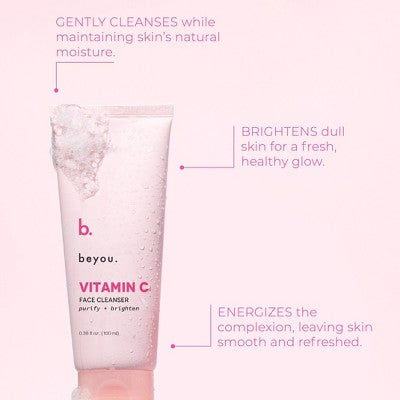 Beyou. Vitamin C Brightening Cleanser - Gentle Daily Face Wash - Made in Korea - 3.38 fl oz