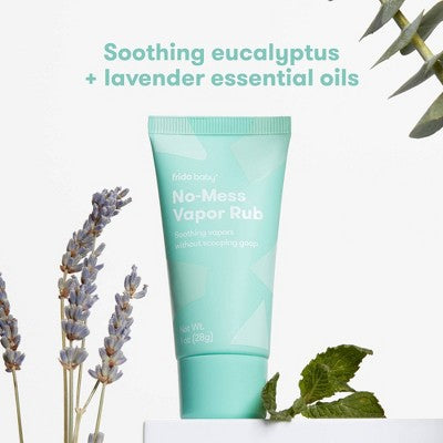 Frida Baby No-Mess Vapor Rub for Chest, Neck, and Back - Soothing Eucalyptus & Lavender