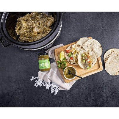 Double Take Salsa Verde Good Green Chile Salsa -13.2oz: Gluten-Free, Vegan, Medium Spice Level