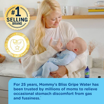 Mommy's Bliss Gripe Water for Babies with Gas, Colic or Stomach Discomfort - 4 fl oz