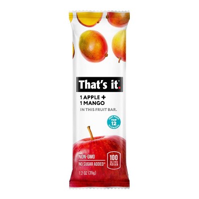 That's it. Apples & Mangoes Flavored Fruit Bars - 6oz/5pk