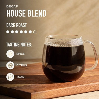Peet's Coffee House Dark Roast Single Serve Coffee Pods - Decaf - 22ct: Compatible With Keurig, Arabica Beans