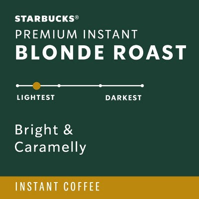 Starbucks Premium Blonde Light Roast Instant Coffee - 3.17oz: Arabica Beans, Latin America