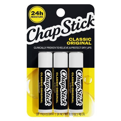 Chapstick Classic Lip Balm - Original - 3ct/0.45oz