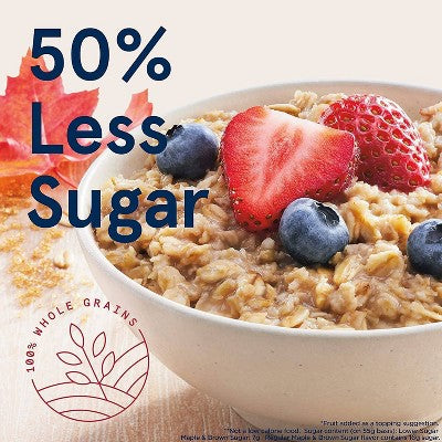 Quaker Lower Sugar Variety Pack Oatmeal - 9.3oz: No Artificial Preservatives, No Artificial Flavors