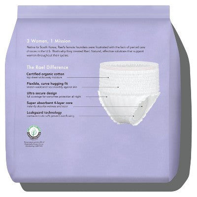 Rael Organic Disposable Period Underwear - L/XL - 5ct