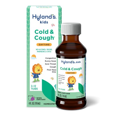 Hyland's Kids Cold & Cough Syrup Daytime - Grape - 4 fl oz: Homeopathic, Liquid, Allium Cepa