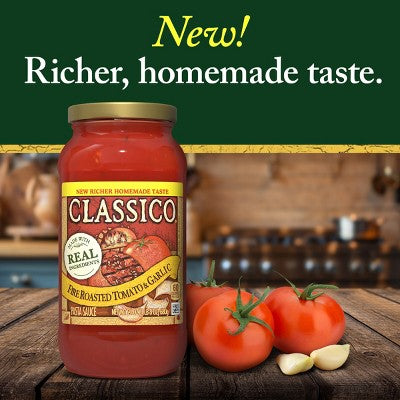 Classico Fire Roasted Tomato & Garlic Pasta Sauce - 24oz