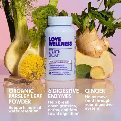 Love Wellness Bye Bye Bloat for Fast Bloating Relief - 60ct