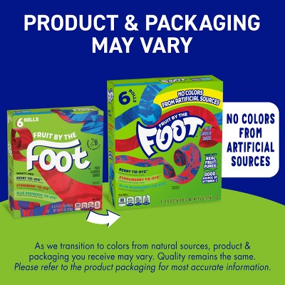 Fruit by the Foot Variety Pack Fruit Snacks - 6ct: Gluten-Free, No High Fructose Corn Syrup