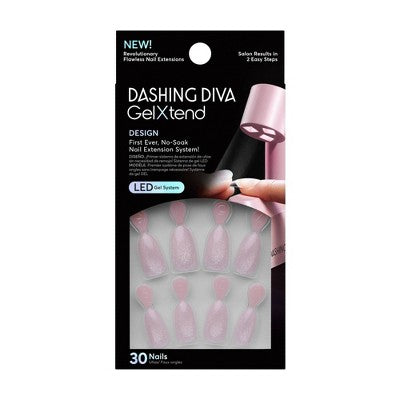 Dashing Diva Gel Xtend Design LED-Cured Glue-On Nails - 30ct