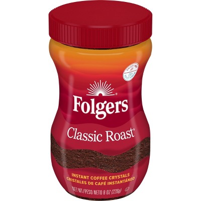 Folgers Classic Roast Instant Coffee, 8oz