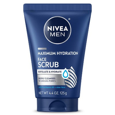 NIVEA Men Maximum Hydration Deep Cleaning Face Scrub with Aloe Vera - 4.4oz