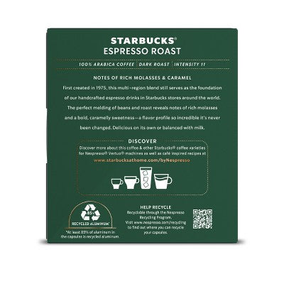 Starbucks by Nespresso Vertuo Line Espresso Roast