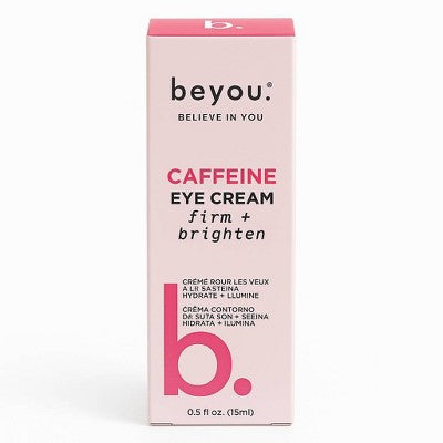 Beyou. Brightening Caffeine Eye Cream for Dark Circles and Puffy Eyes + Sensitive Skin Friendly - 0.5 fl oz