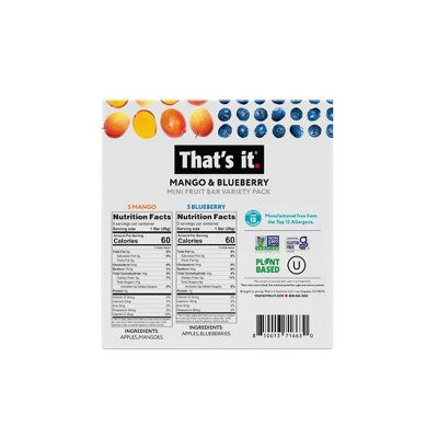 That's It. Mango Blueberry Mini Fruit Bars - 10ct/7oz
