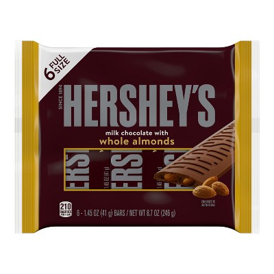 Hershey's Milk Chocolate with Almonds Candy Bars - 6ct