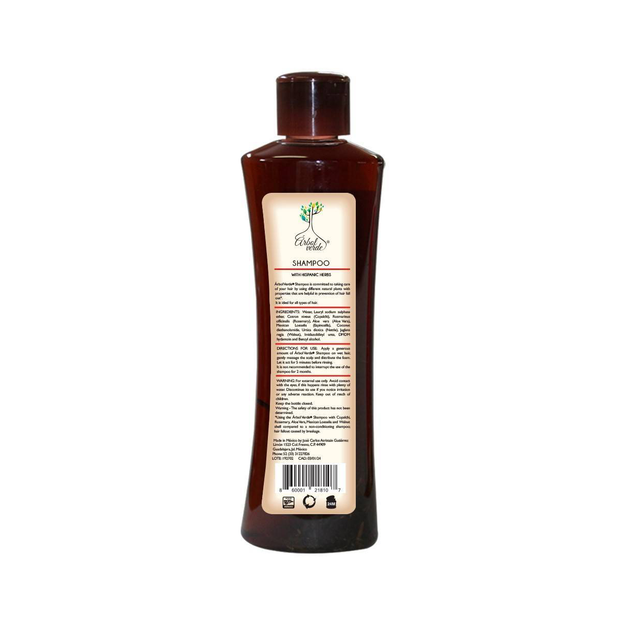 Arbol Verde Kräuter-Shampoo gegen Haarausfall 16.9 fl oz