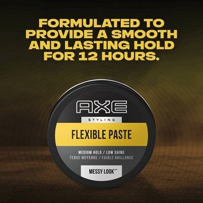 Axe Styling Messy Look Medium Hold Low Shine Flexible Hair Paste - Travel Size - 2.64oz